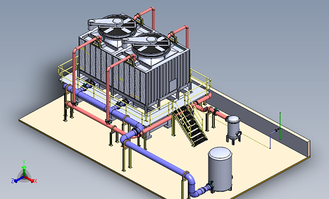 工业制冷用的闭式冷却塔厂家图